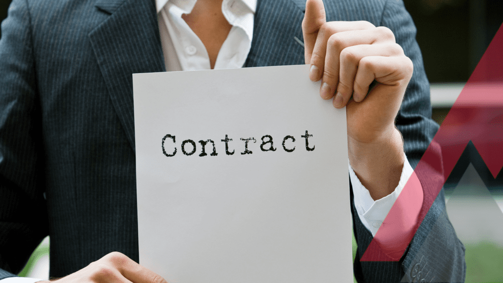 A person holding a contract
